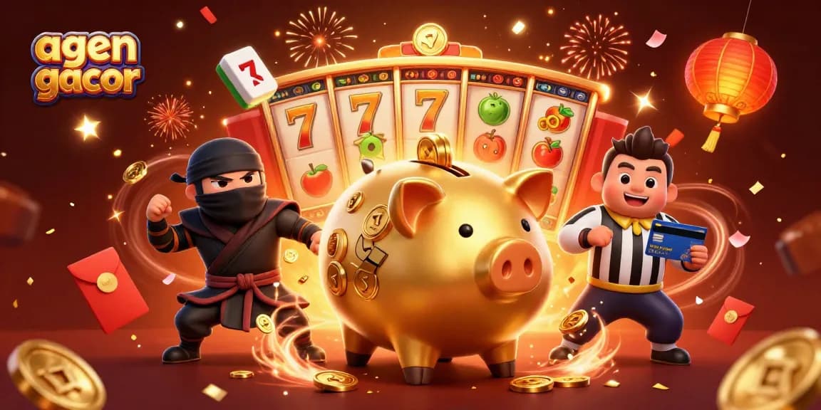 Engage in thrilling gameplay with agen gacor featuring dynamic characters like a sumo wrestler and ninja.