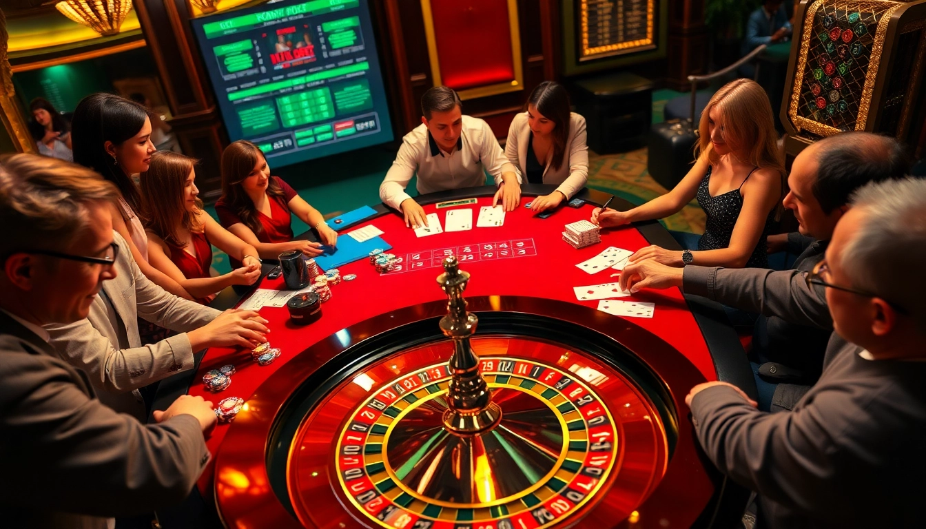 Experience the thrill of winning at hdbet.com with an engaging casino scene filled with excitement and action.