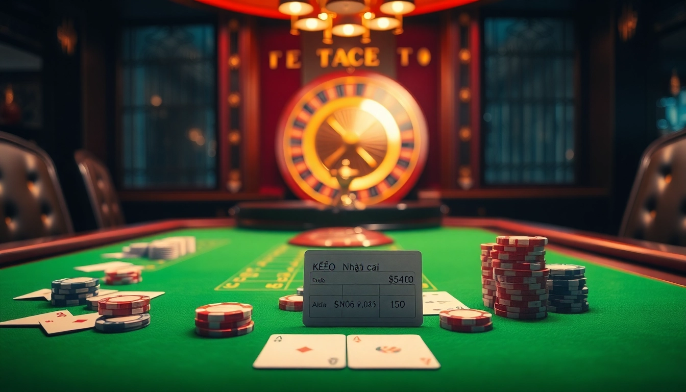 Experience kèo nhà cái excitement with vibrant casino tables and thrilling betting slips.