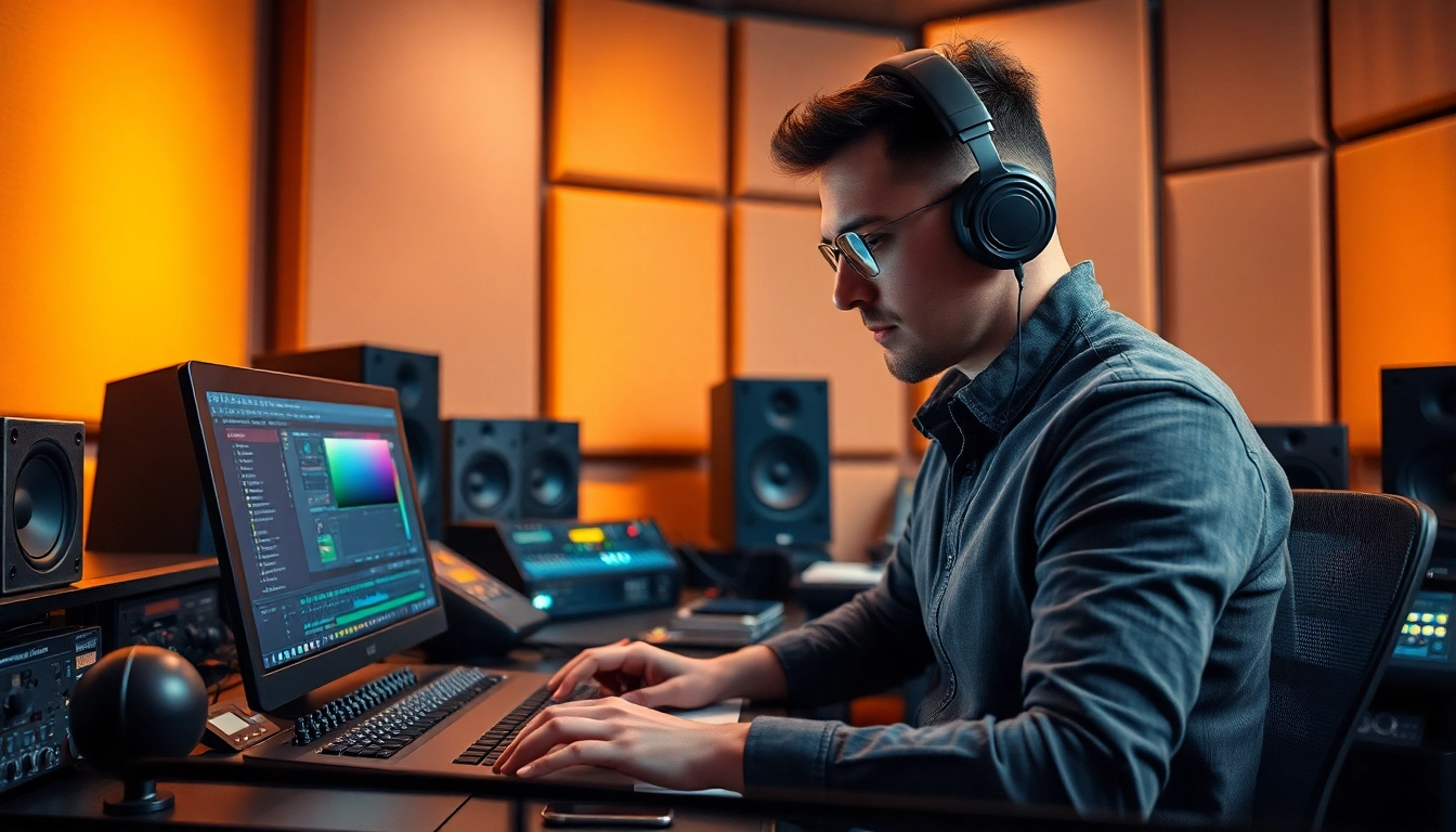 Enhance your sound with online mastering services in a professional studio environment.