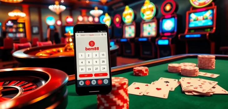 Experience the thrill of winning with the app bem88 in an elegant casino setup.