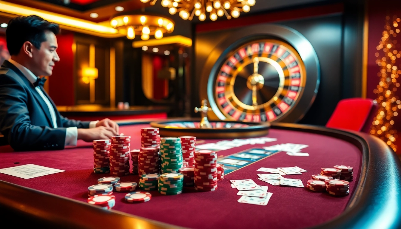 Experience the excitement of RR88 casino with vibrant poker chips and a luxury betting atmosphere.