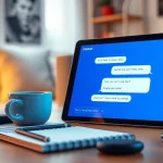 Engaging Crushon AI chatbot interaction on a modern device in a cozy setting.