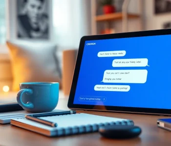 Engaging Crushon AI chatbot interaction on a modern device in a cozy setting.