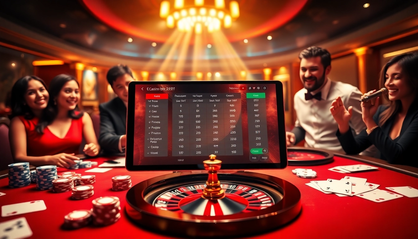 Engaging SV388 betting action with casino tables and vibrant atmosphere in a digital setting.