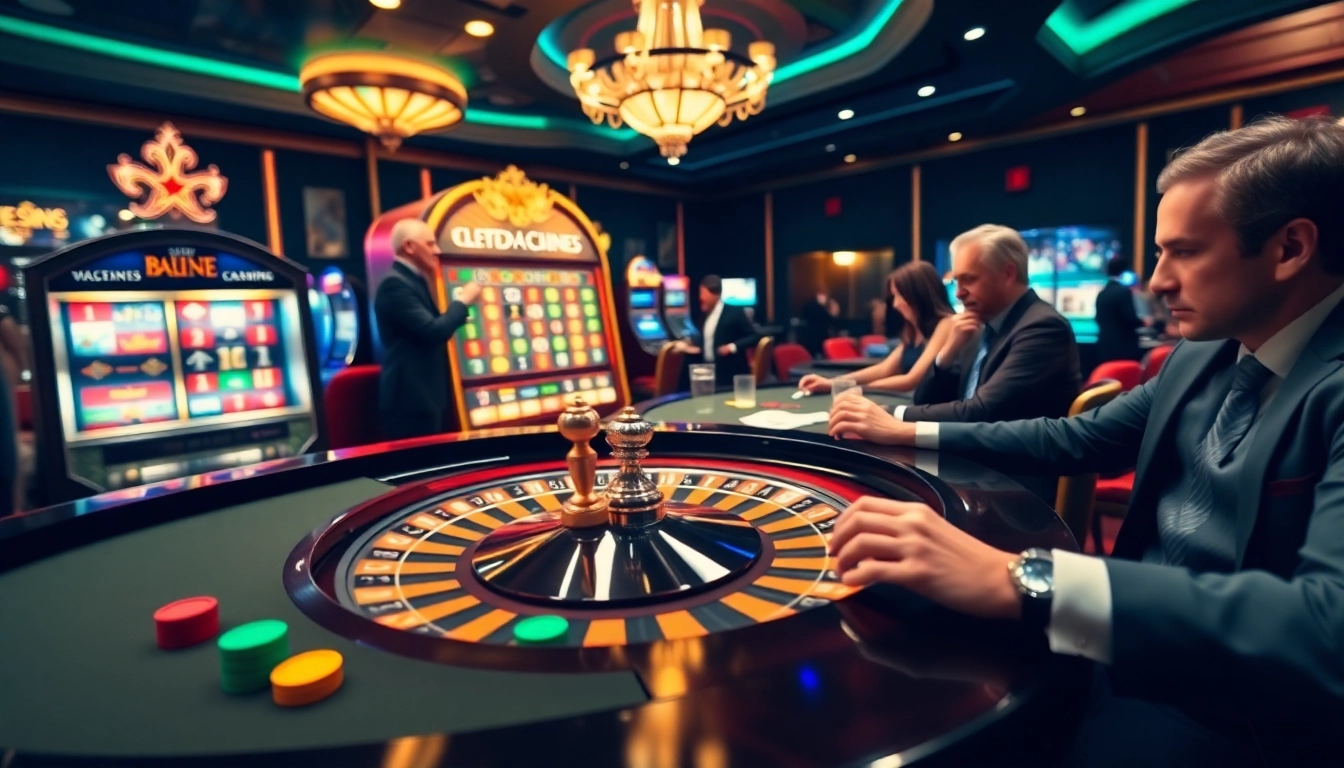 Engage in high-stakes gaming at featuring exciting roulette and slot machines.