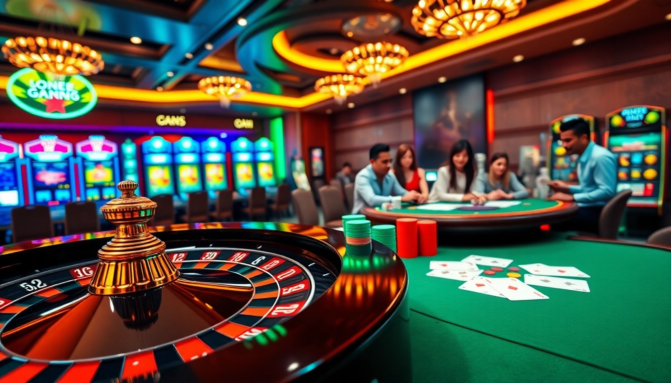 Experience the excitement of QQ888 Dev with vibrant casino tables and Roulette wheels