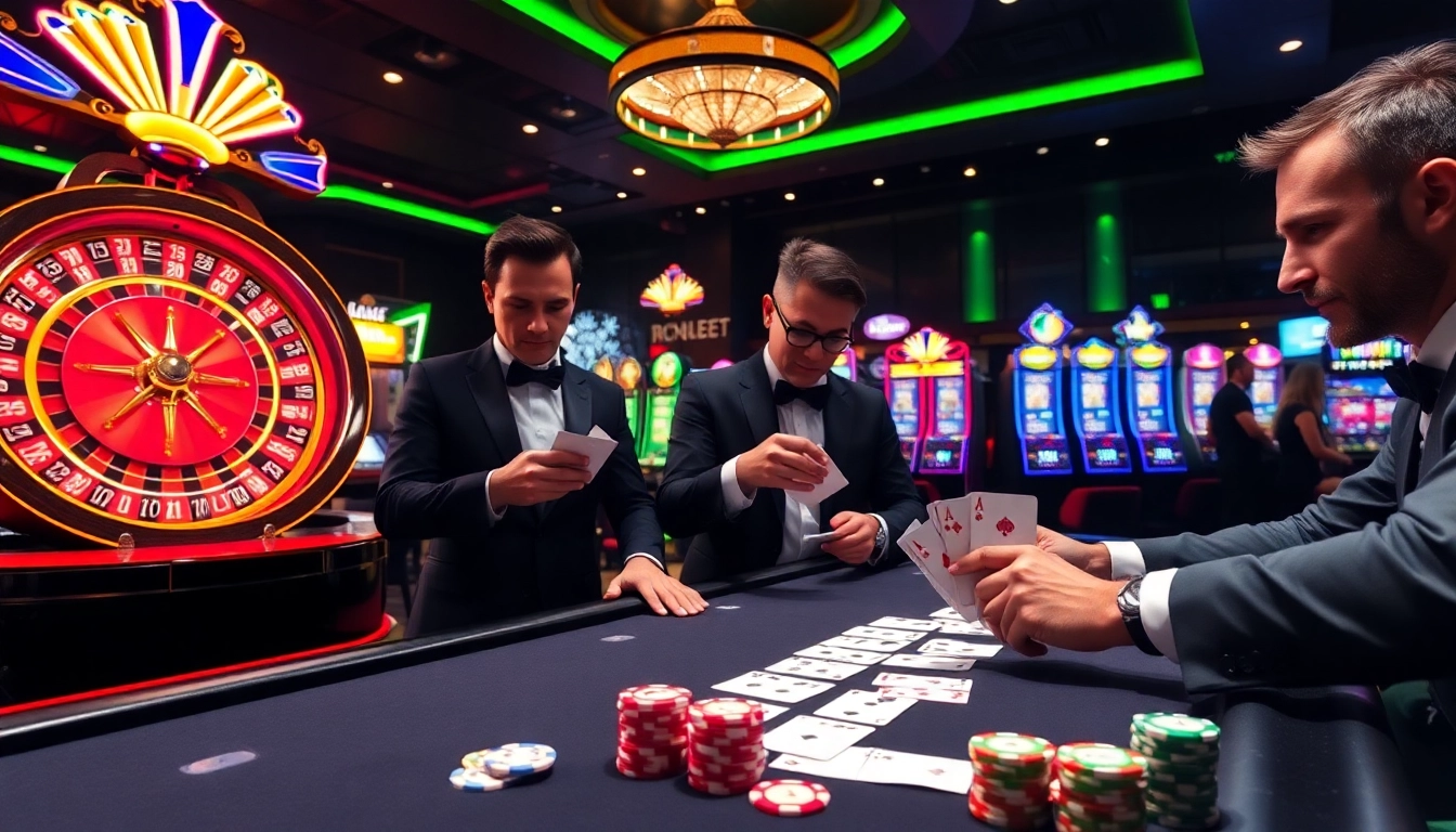 Experience the excitement of online gambling with https://da88.navy/ featuring luxury casino scenes.