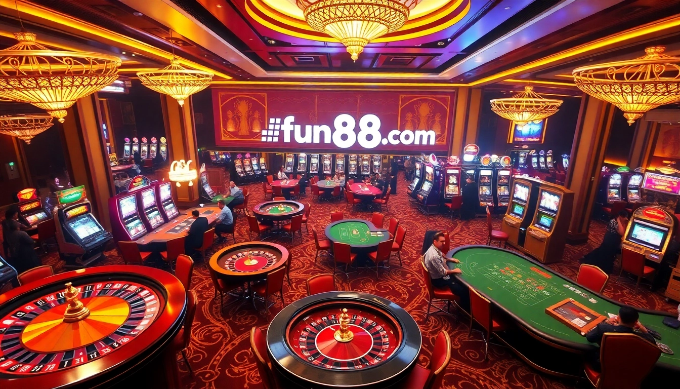 Experience thrilling gameplay at fun88.com with vibrant casino atmosphere and exciting game tables.