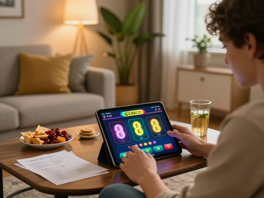 Engaging online gambling session on the EE88 nhà cái app with a player strategizing bets.