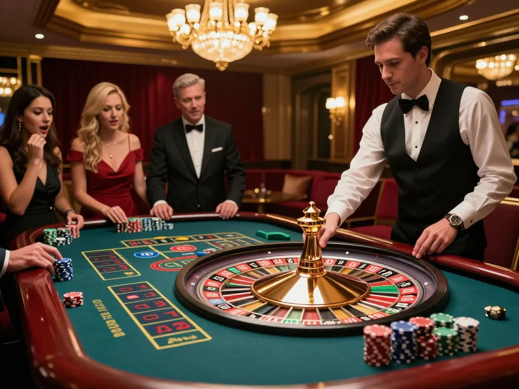 Engaging roulette gameplay in hk casino with player excitement and vibrant decor