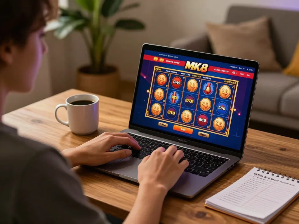 Experience engaging online gameplay at mk8th casino with cozy home setup and interactive features.