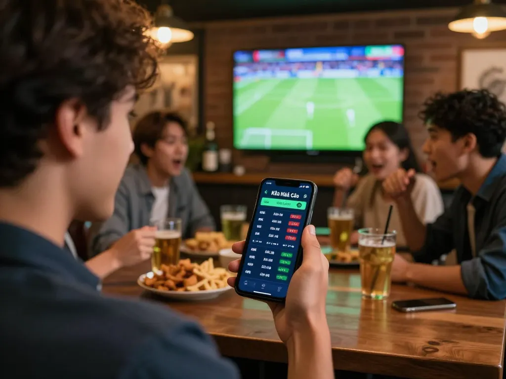 Kèo Nhà Cái updating live betting odds during an exciting sports event at home.