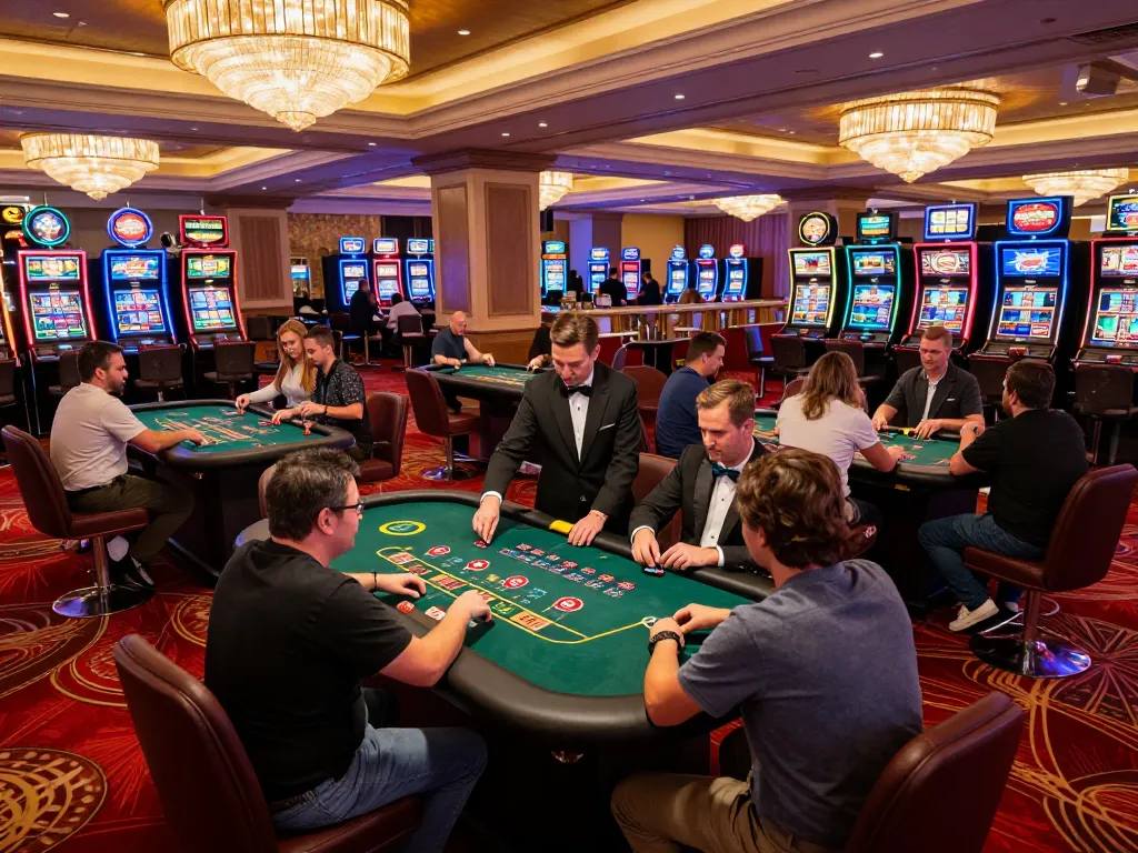 Players engaging in dynamic blackjack gameplay at SC88 casino, showcasing strategic betting actions and vibrant atmosphere.