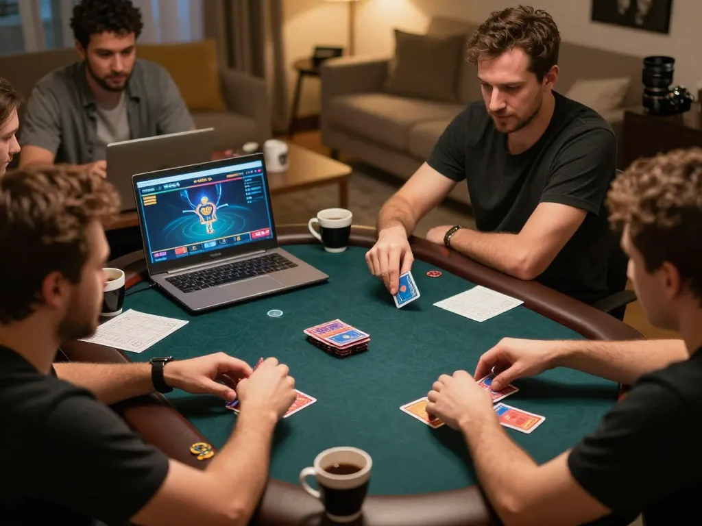Players engaging in an exciting online poker game at fly888, showcasing strategy and thrilling gameplay.