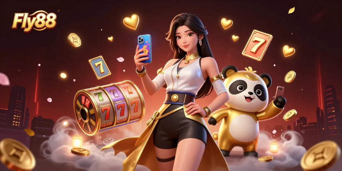 Engage with Fly88 by spinning the reels, enjoying vibrant casino elements in 3D.