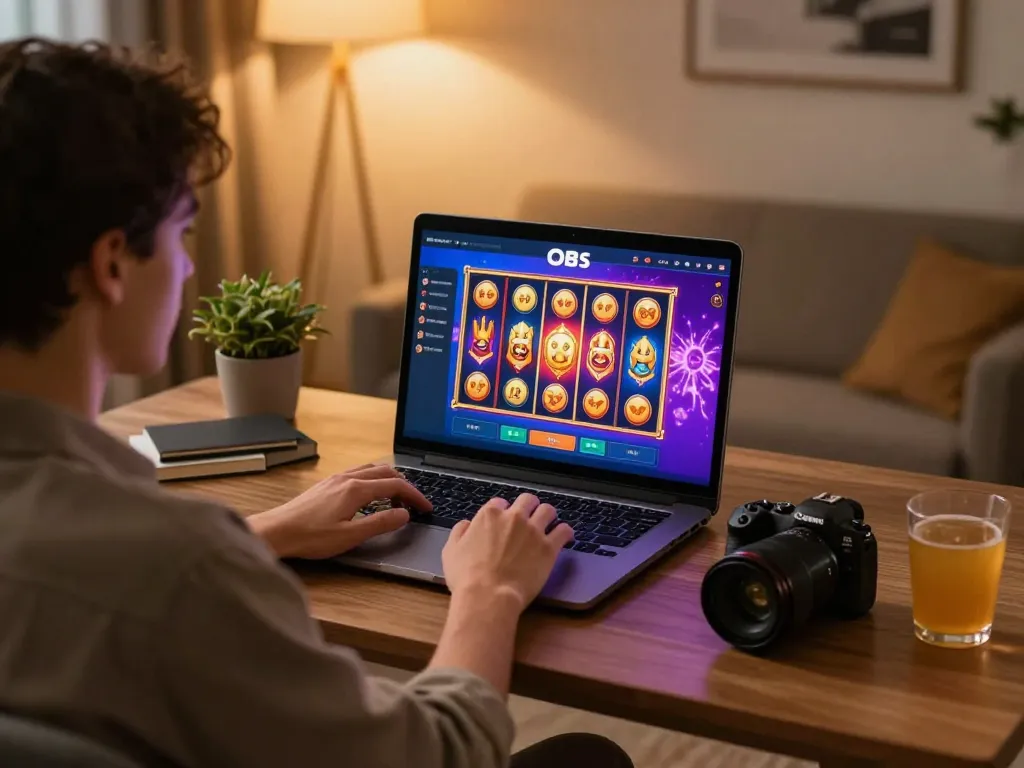 Engaging with O8's online casino setup for a strategic gaming experience at home.