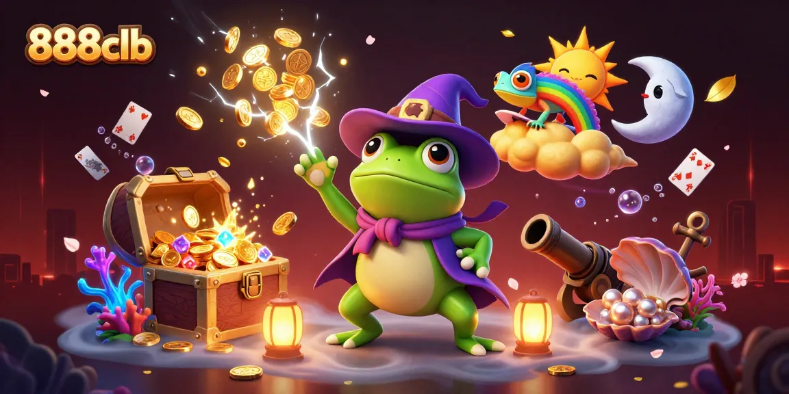 Engage with 888clb's exciting casino action featuring vibrant characters and magical treasures.