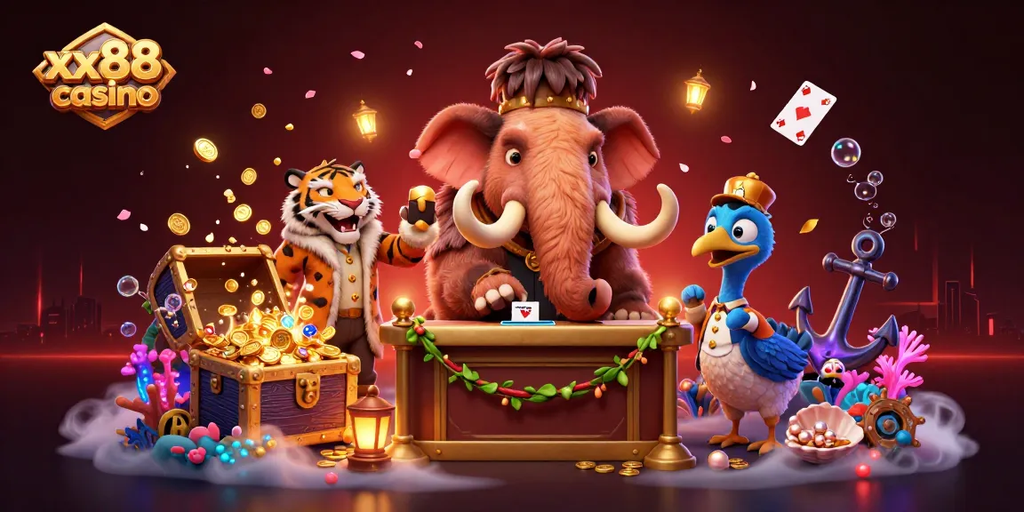 Experience thrilling gaming action at xx88 casino with colorful characters and explosive treasures.