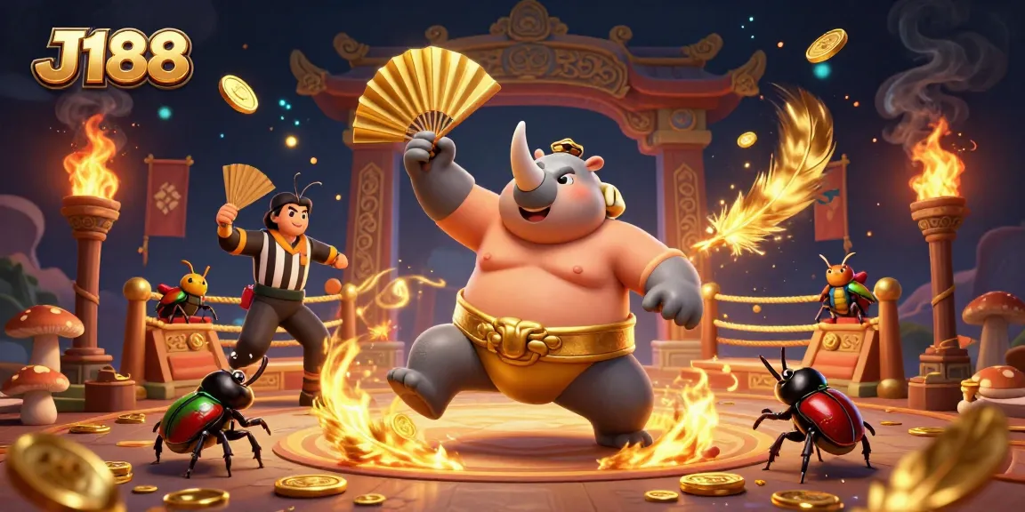Experience a thrilling J188 gaming scene with dynamic action and vibrant elements in an exciting arena setting.