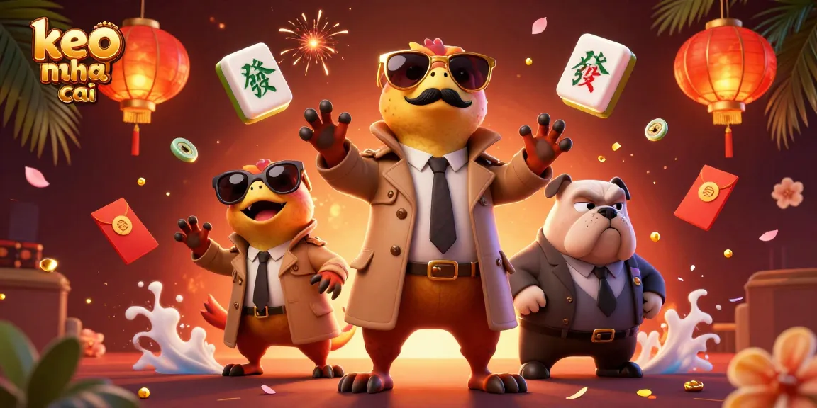 Engage in thrilling keo nha cai betting moments with lively characters and vibrant casino elements.